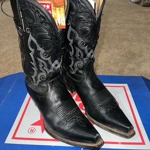 Black Tony Lama western boots